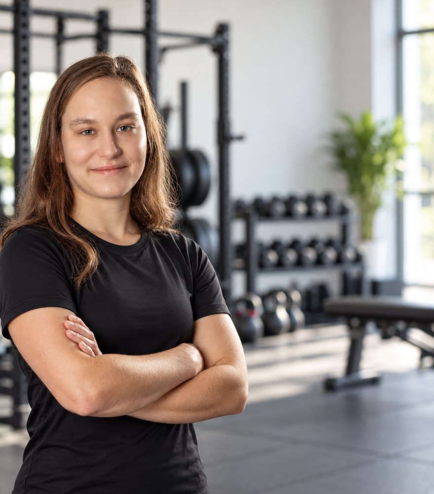 Tereza Vaníčková, fitness trenérka z Mladé Boleslavi, v posilovně